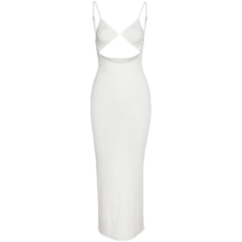 Ladies Cut-Out Maxi Dress with gentle silhouette and elegant draping Ivyshape