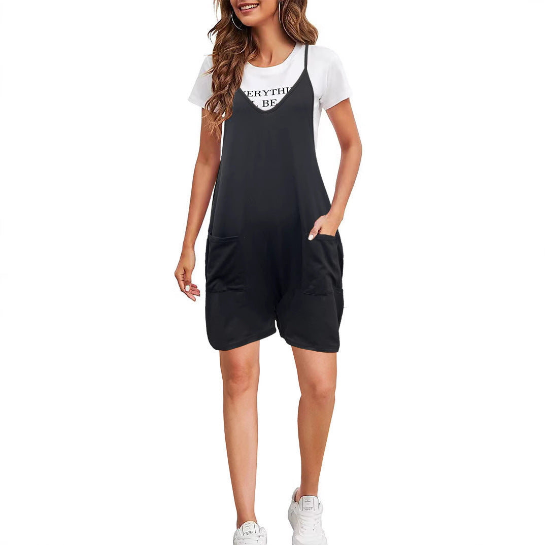 Ladies trendy overall with practical pockets Ivyshape