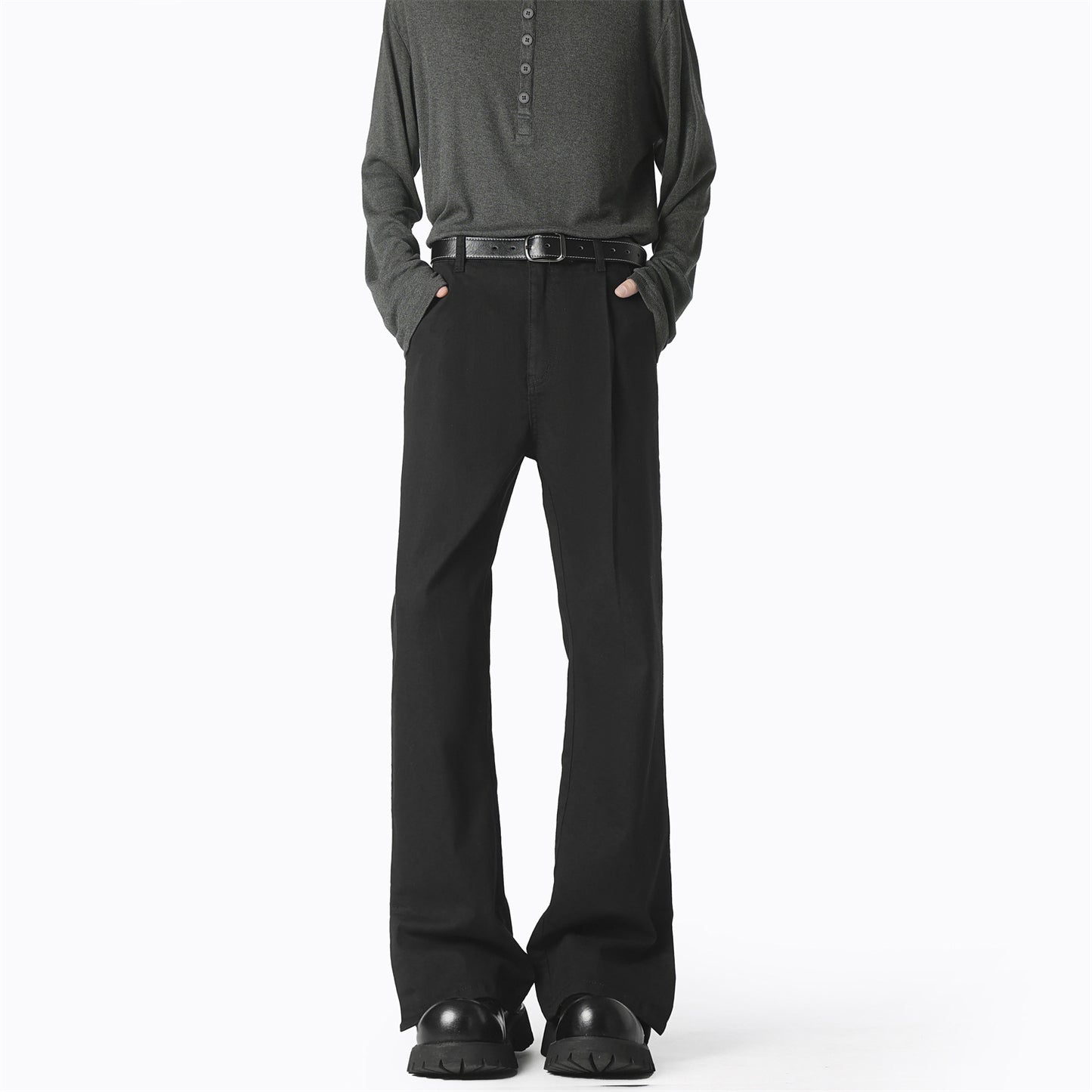 Ladies elegant, wide leisure pants with fine pleats and high-quality materials Ivyshape