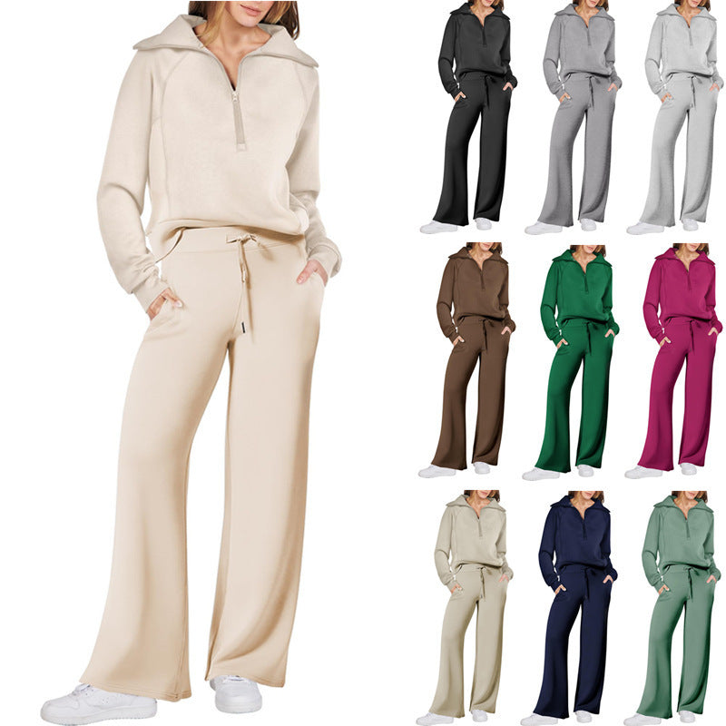Women's leisure suit with high-quality zipper and comfortable fit Ivyshape