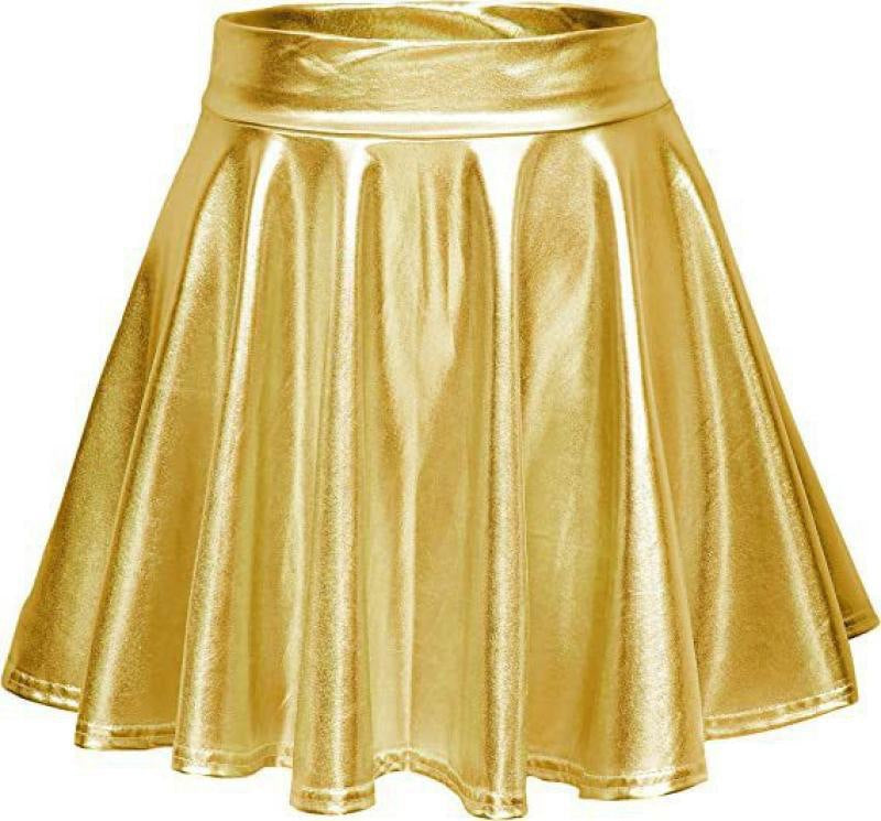 Ladies Shiny A-Line Skirt Ivyshape