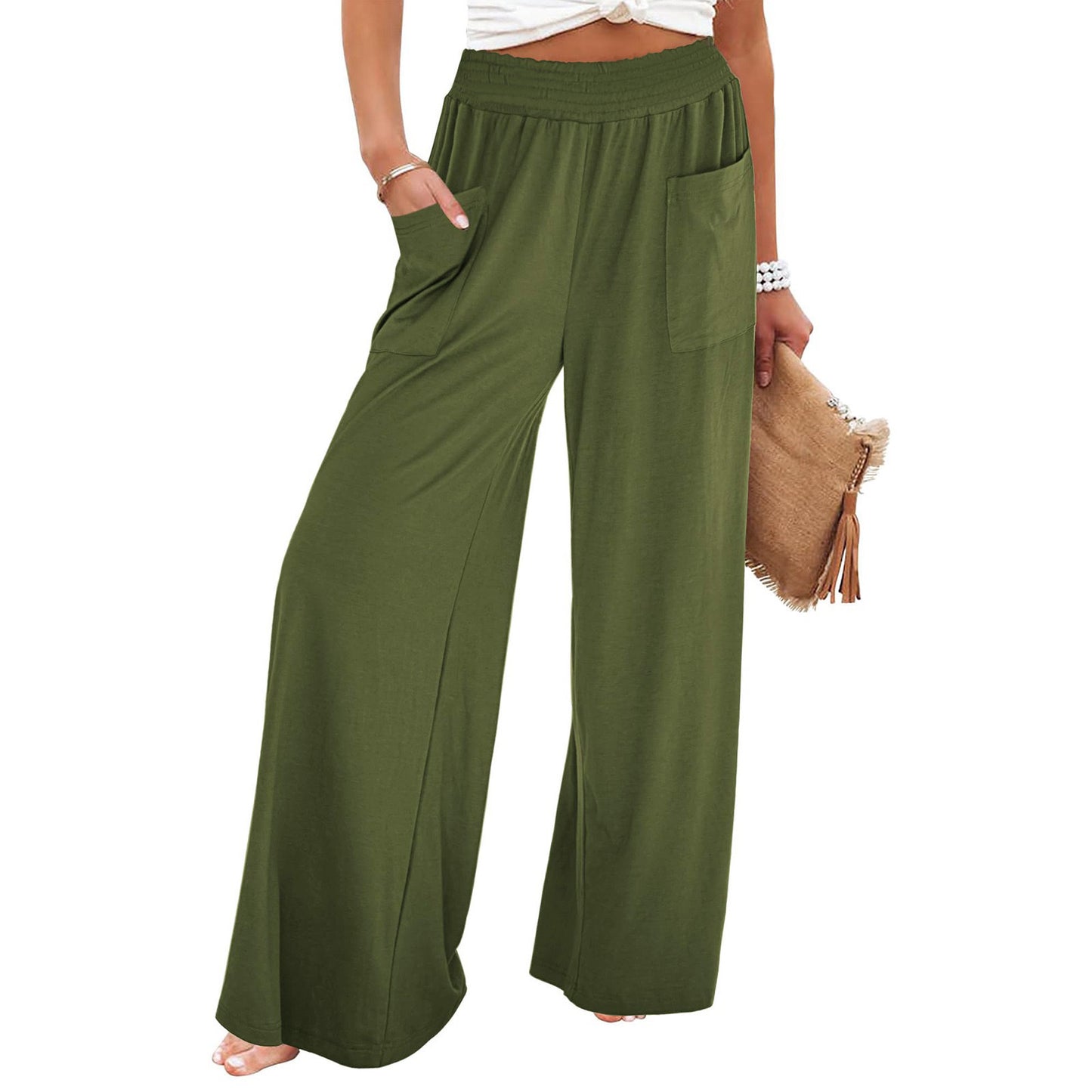 Women Wide-Leg Lounge Pants Ivyshape