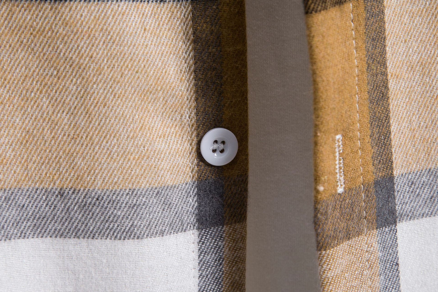 Men's check shirt jacket with integrated hooded sweater and comfortable button details Ivyshape