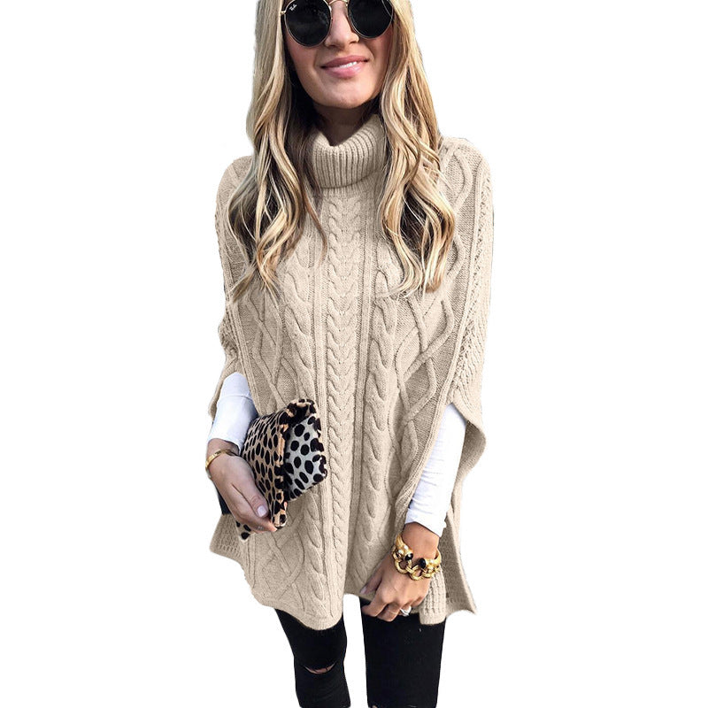 IvyShape | High Neck Street Fashion Loose Sweater