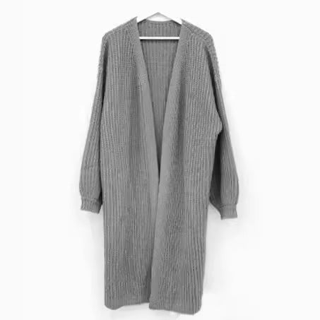 IvyShape | Ribbed Warm Solid Color Sweater Coat