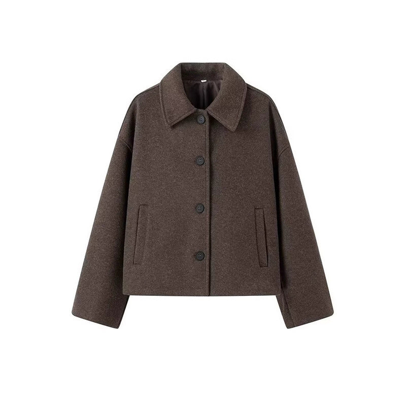 Women fashionable fashion jacket with lapel Ivyshape