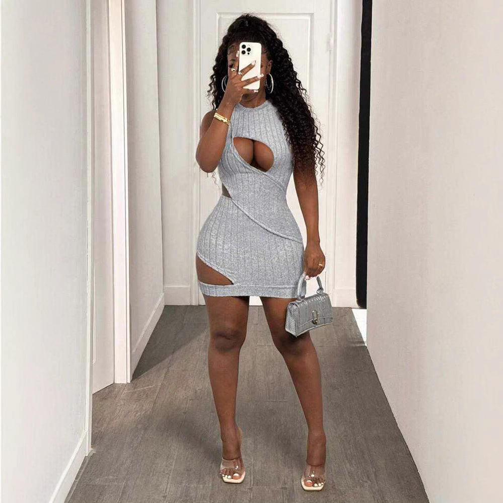 Women Figure-Hugging Cut-Out Dress with Refined Details Ivyshape