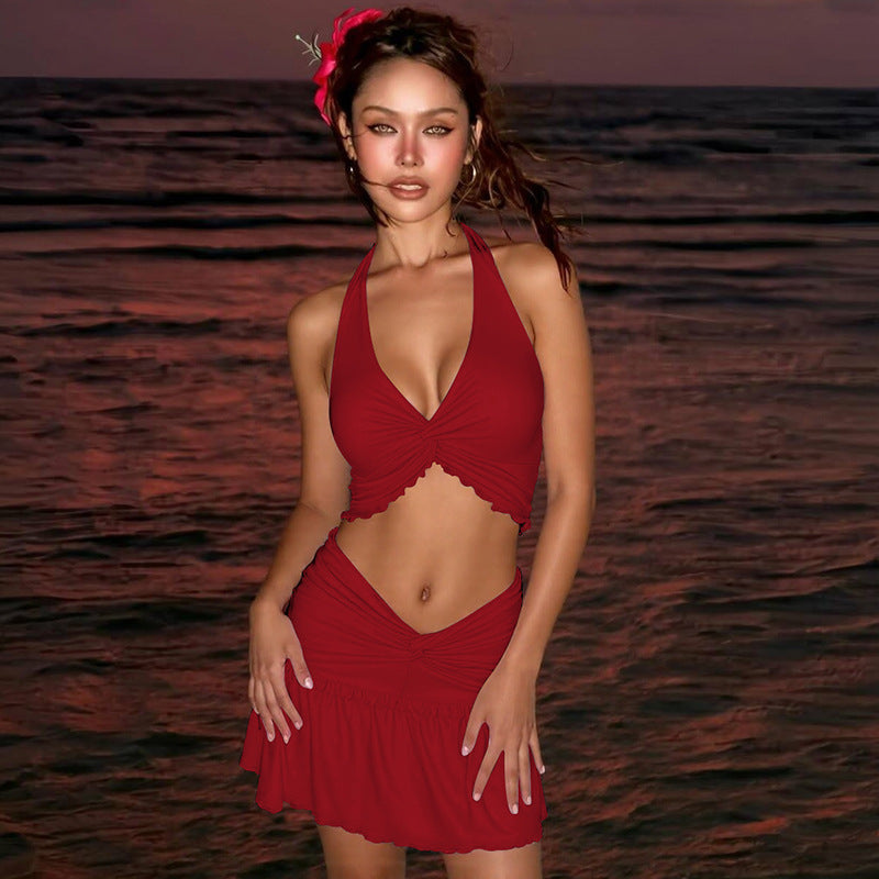 Women’s bikini dress with wrap top Ivyshape