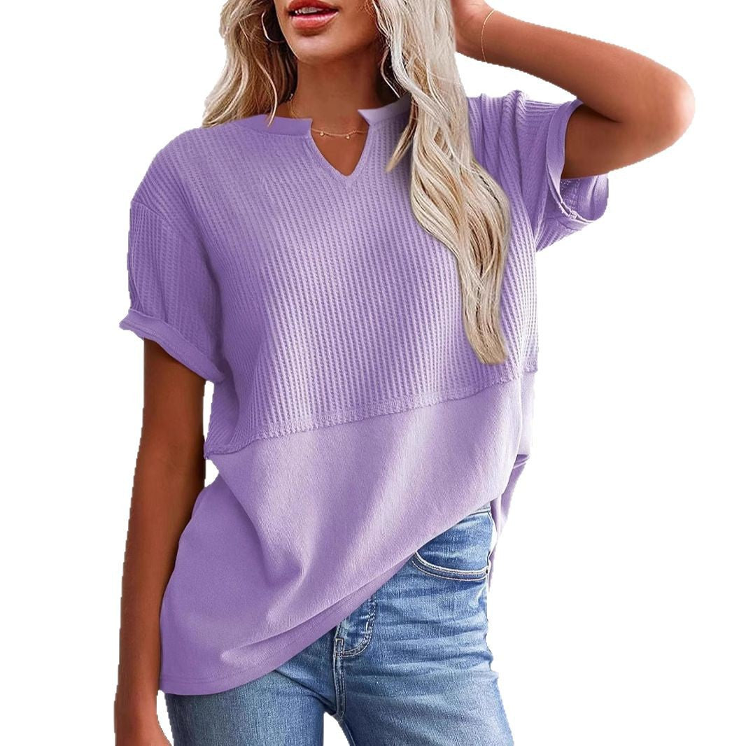 Ladies Leisure Waffle Knit Top Ivyshape