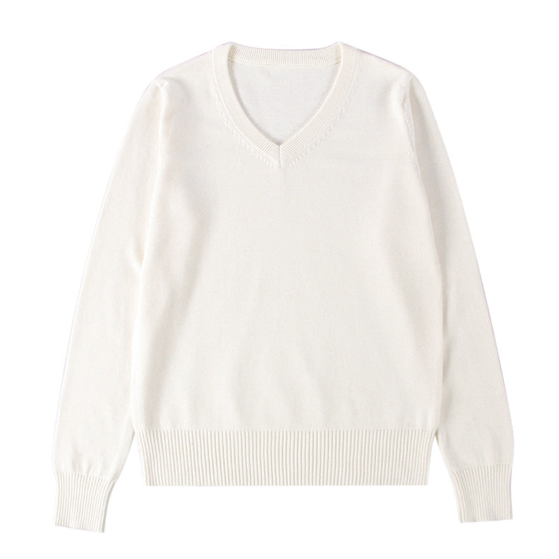 Women V-Neck Knit Sweater Ivyshape
