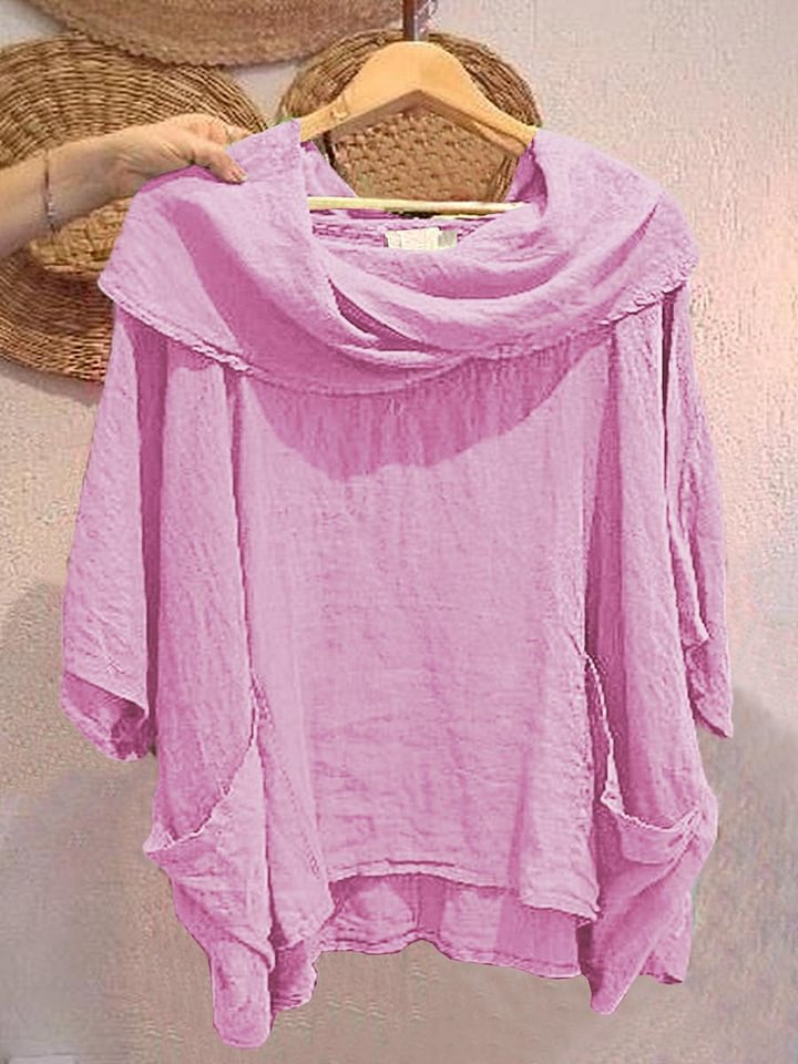 Women's Oversize Blouse with Generous Collar Ivyshape