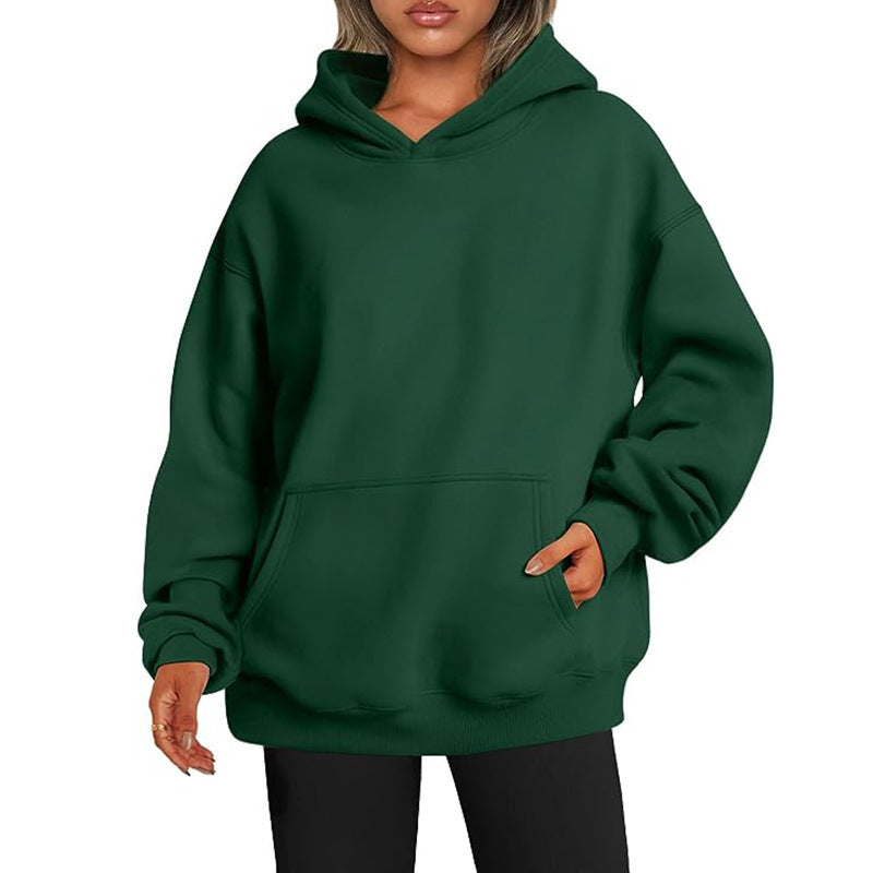 Women's Plus Size Hoodie with Practical Pockets and Casual Cut Ivyshape