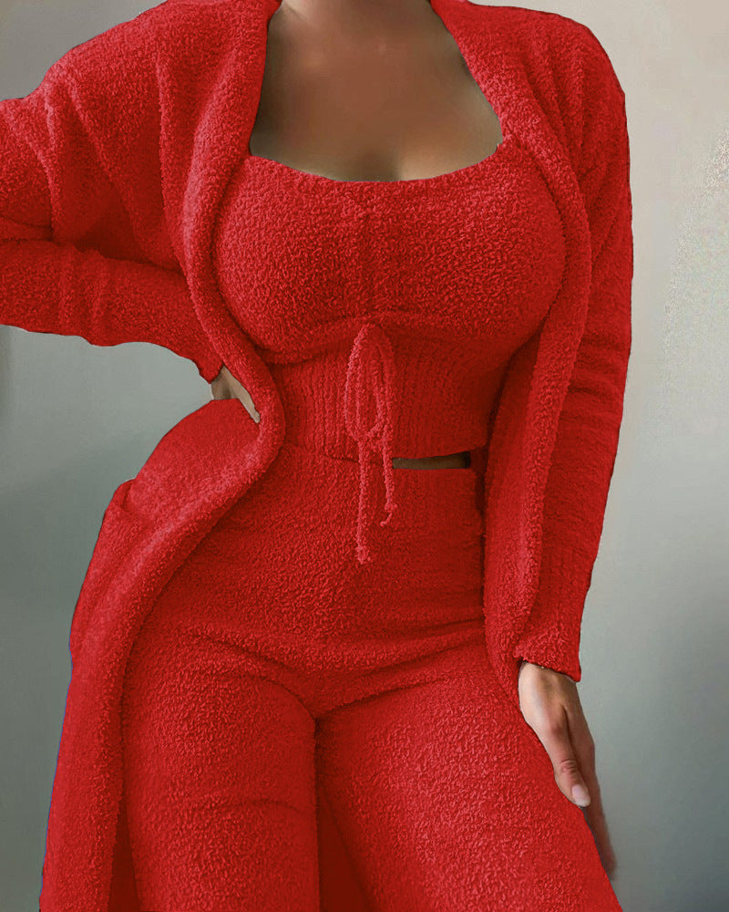 Ivyshape | Teddy Fleece Loungewear Set