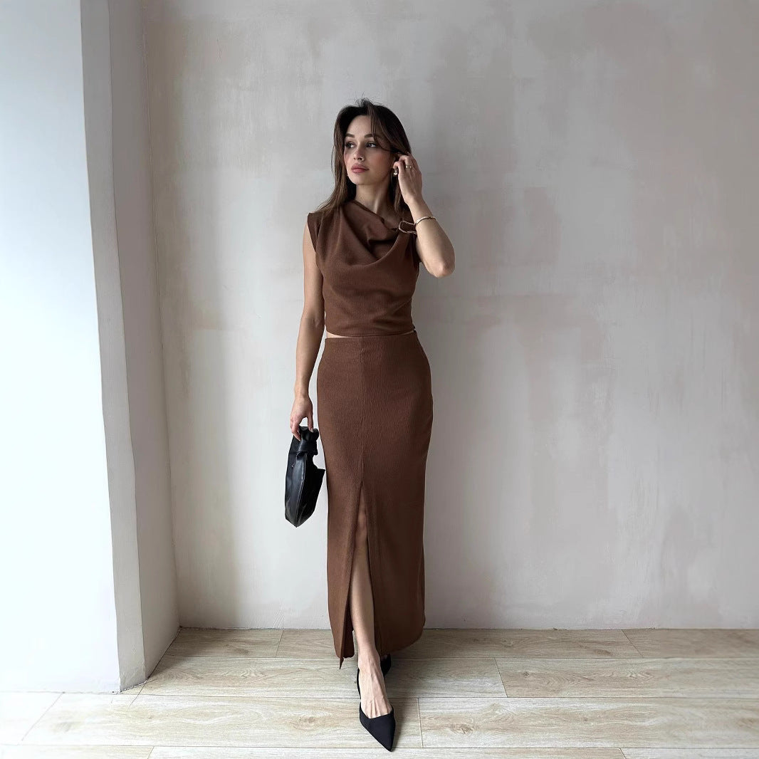 Women Elegant Slit Hem Maxi Dress Ivyshape