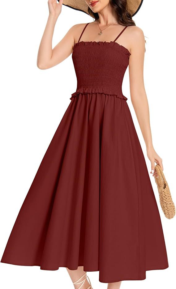 Women's maxi dress with elastic top and flowing skirt Ivyshape