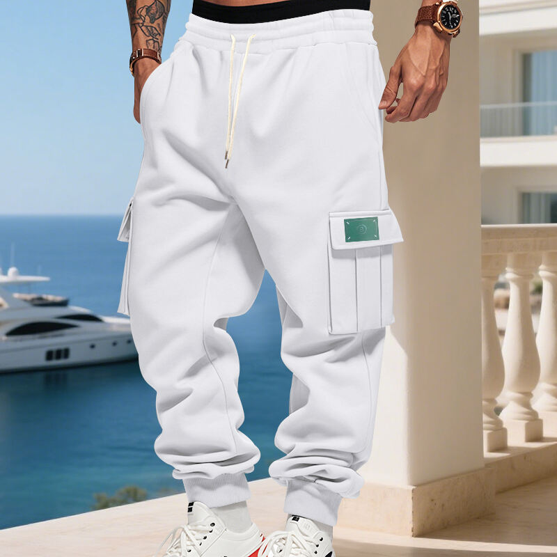 Men's Sporty Cargo Pants with Side Pockets Ivyshape