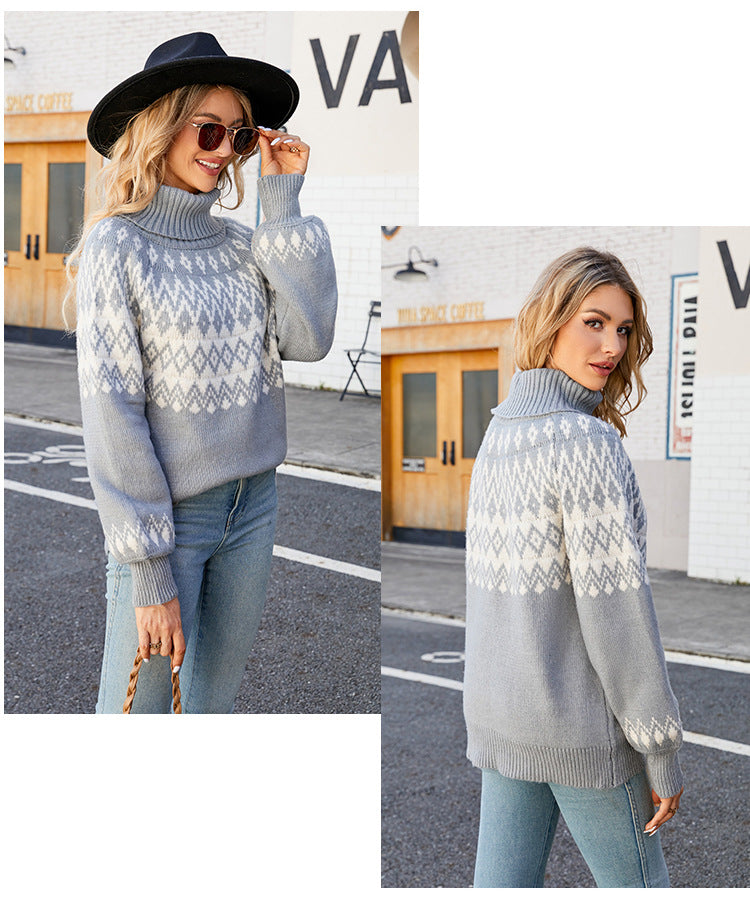 IvyShape | High collar sweater women's sweater