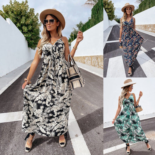 IvyShape | Tie-Dye Bohemian Flowing Long Dress