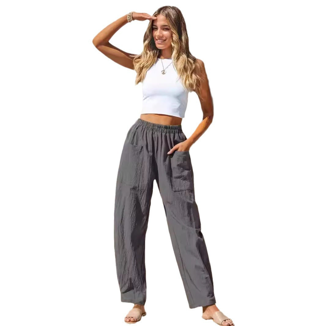 IvyShape | Casual Holiday Elastic Waist Cargo Pocket Pants