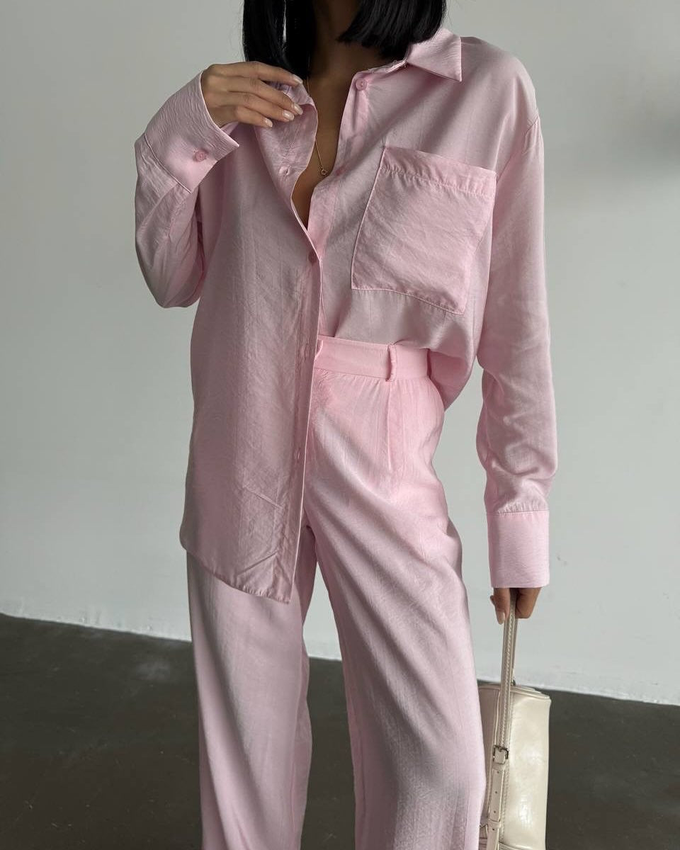 Women’s Long-Sleeved Silk Shirt with Fine Texture Ivyshape