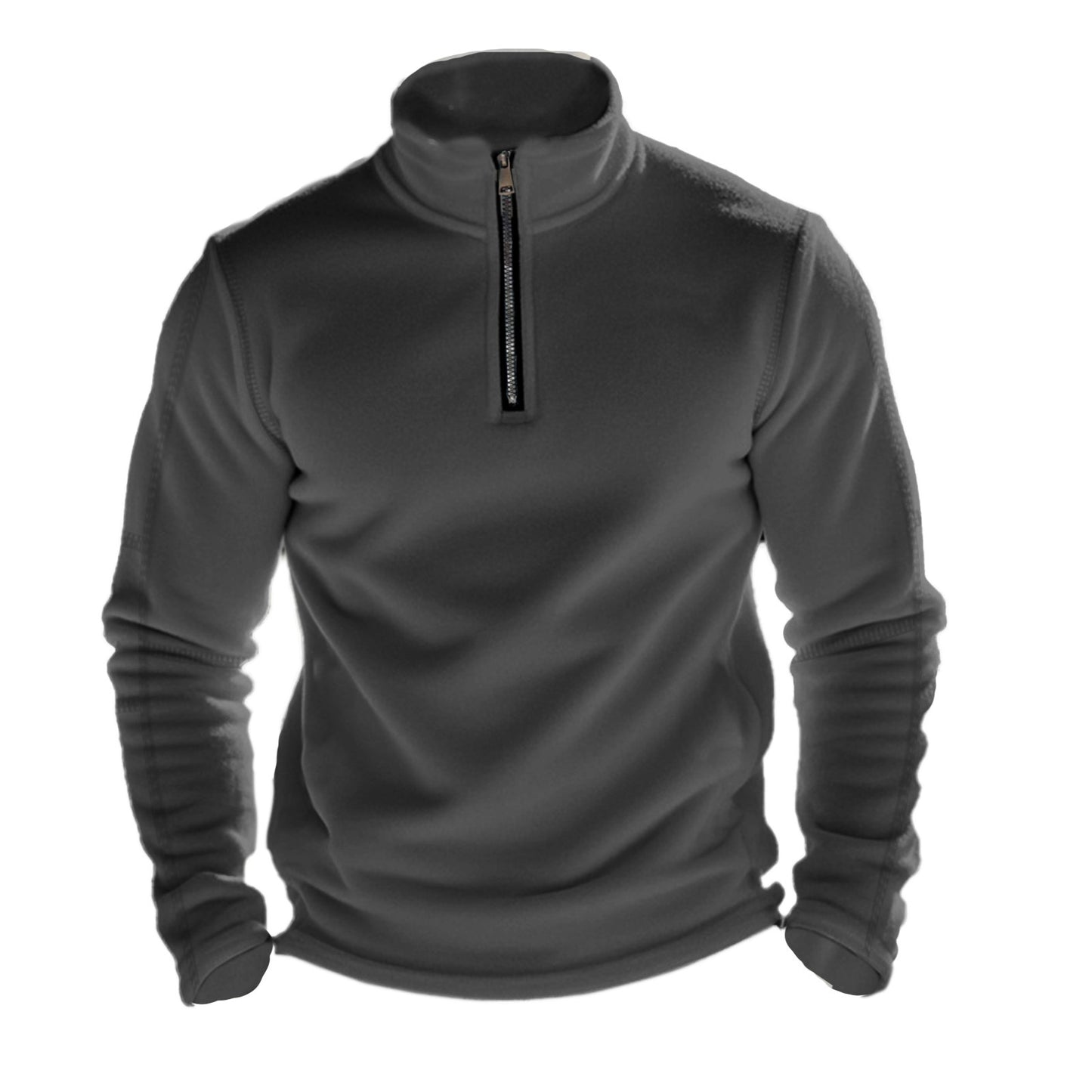 Men's Fleece Hoodie with Half Zip Ivyshape