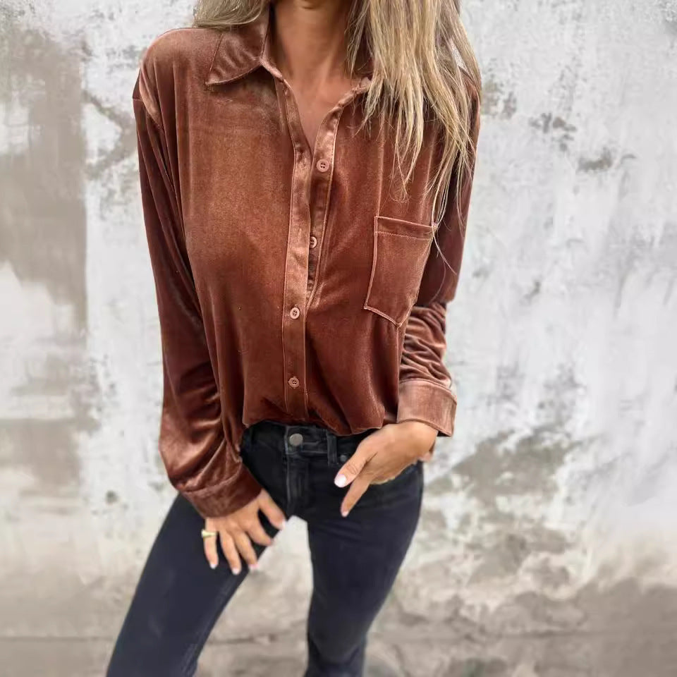 IvyShape | Single-Breasted Versatile Loose Basic Shirt