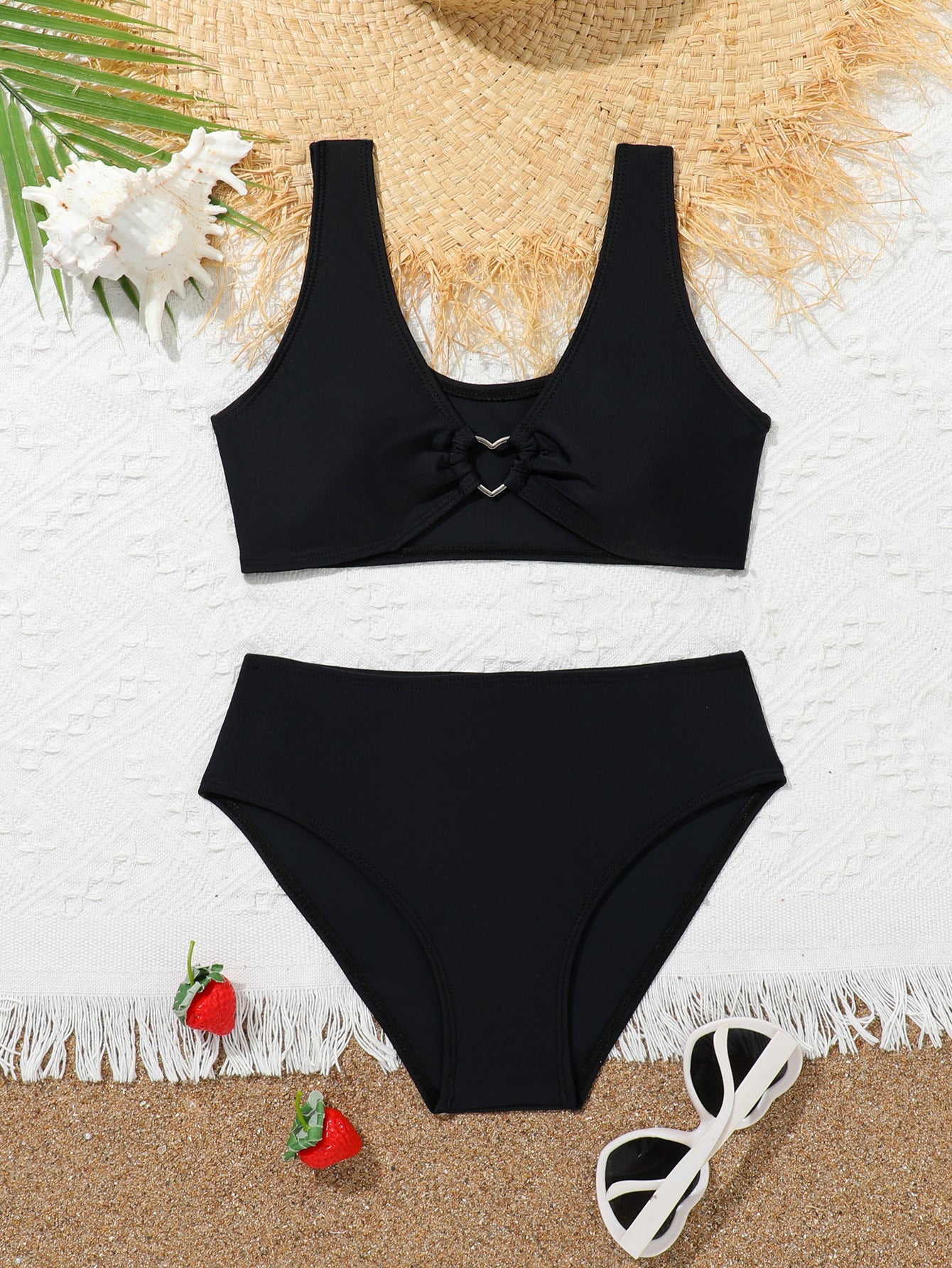 Women's Sporty Bikini with sophisticated ribbed design and high-cut panties Ivyshape