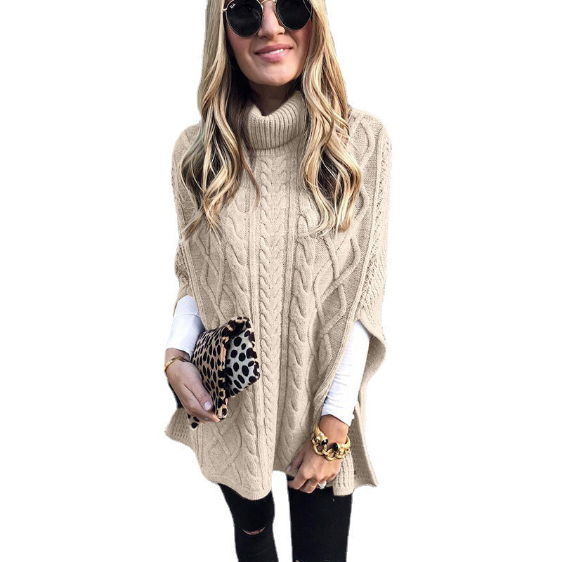 IvyShape | High Neck Street Fashion Loose Sweater