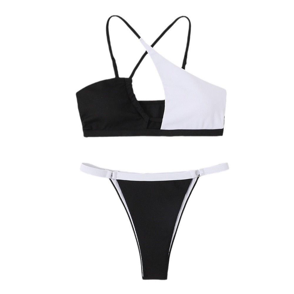 Women's bikini set with asymmetrical design and adjustable straps Ivyshape