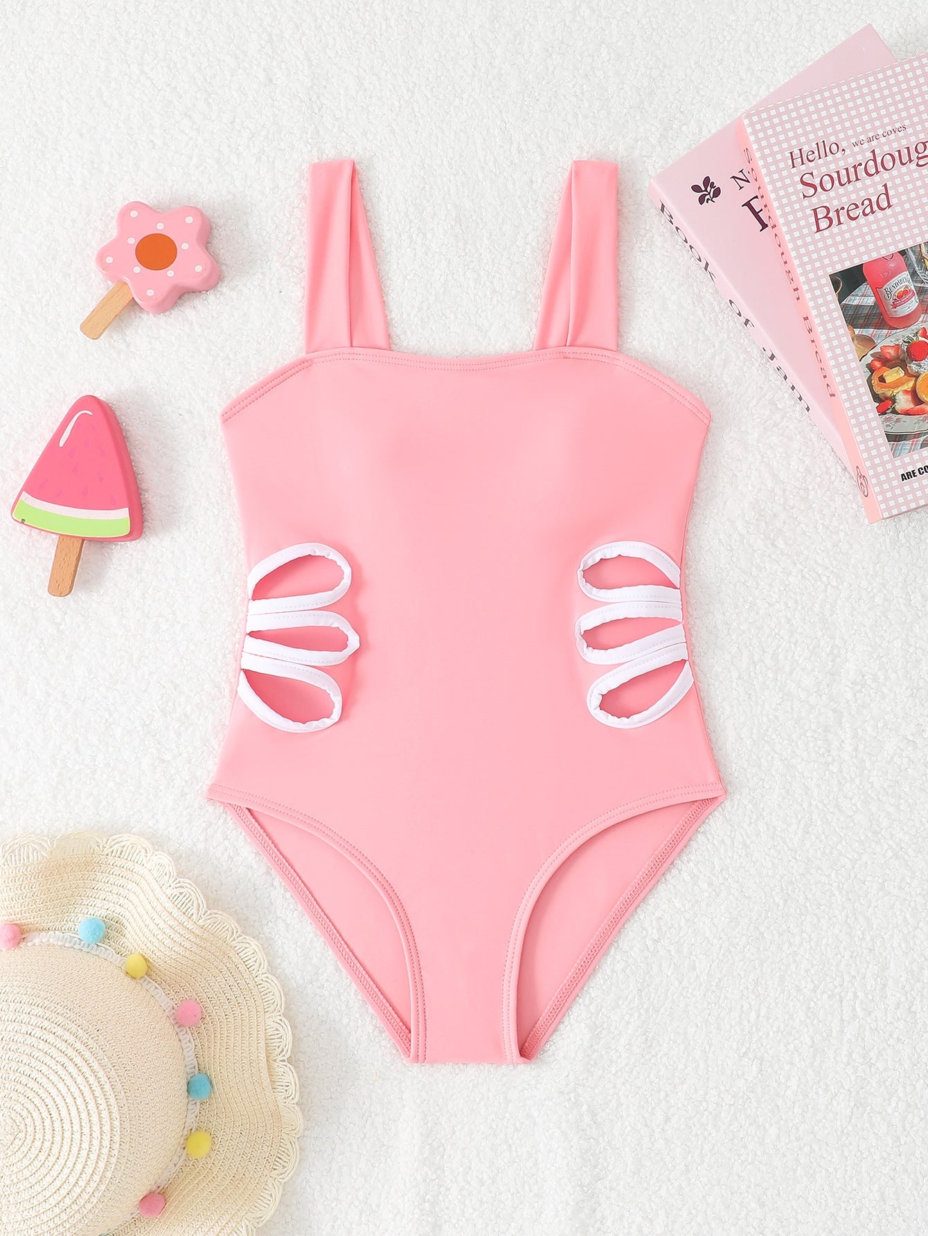 Women's One-Piece Swimsuit with Fashionable Cut-Out Design and Wide Straps Ivyshape