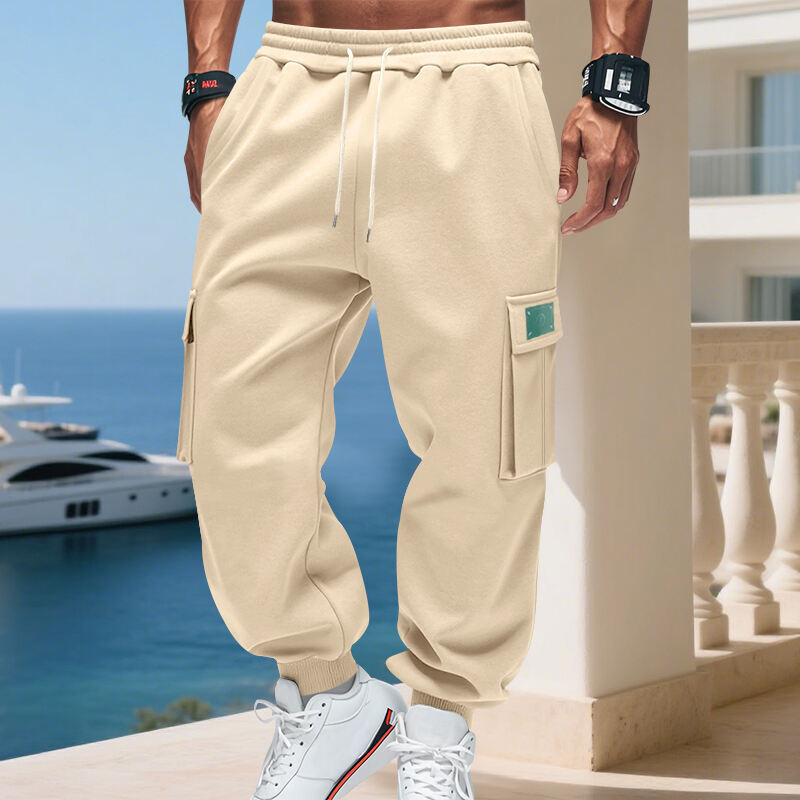 Men's Sporty Cargo Pants with Side Pockets Ivyshape