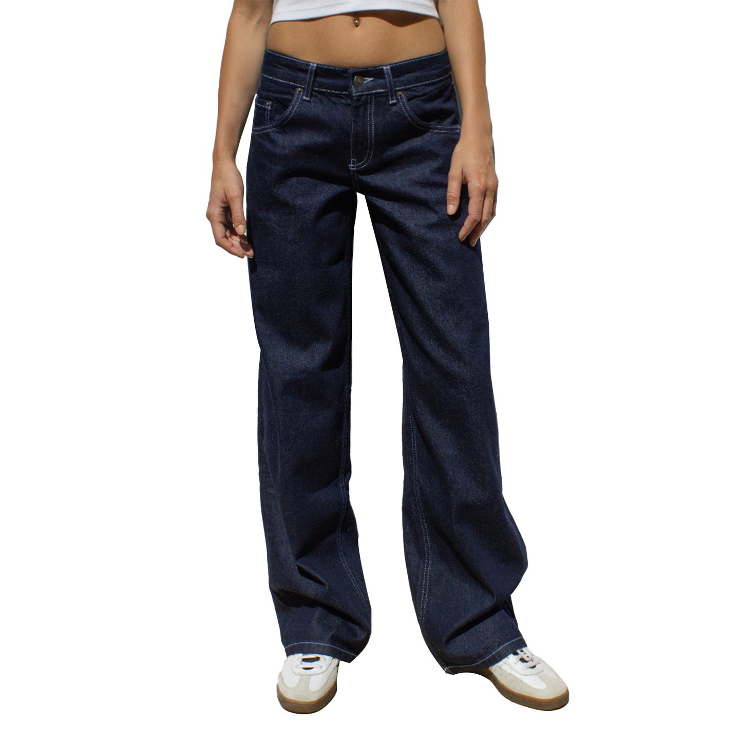 Women’s Fashion Wide Jeans with High Waist and Versatile Cut Ivyshape