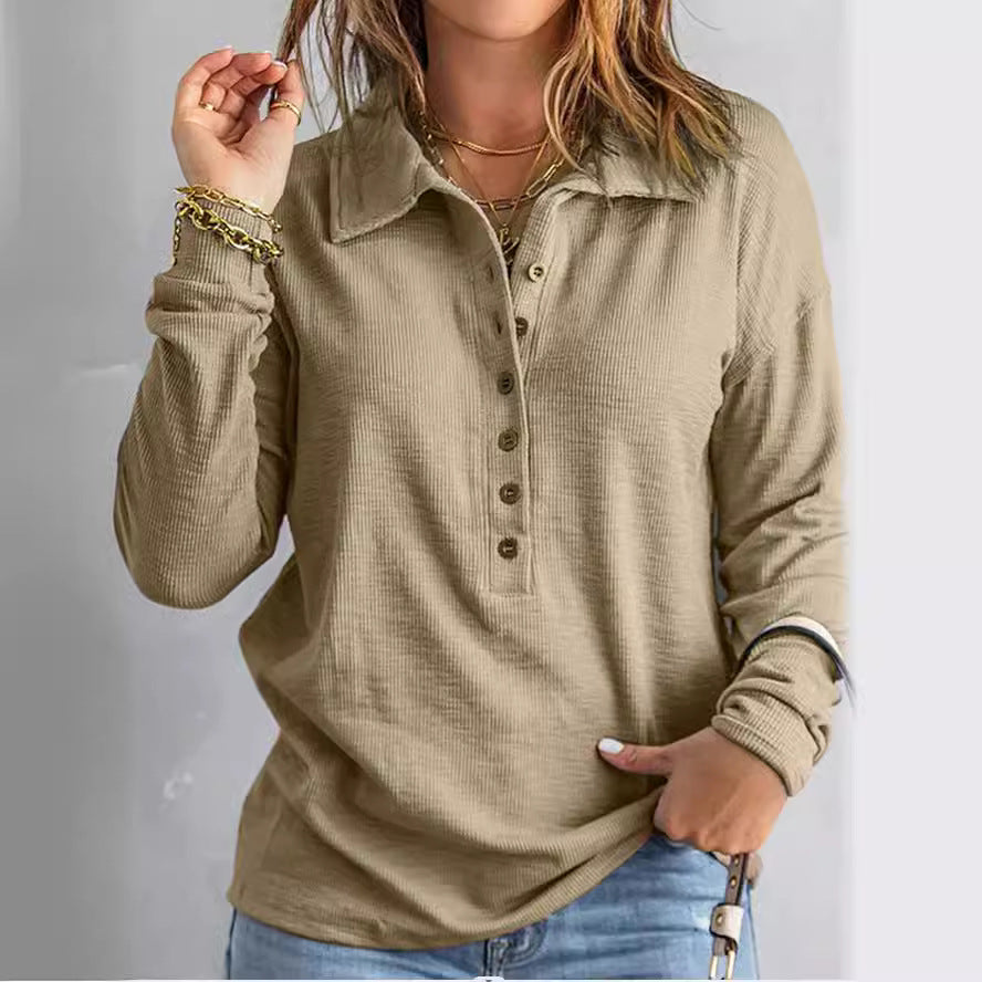 IvyShape | Loose Casual Base Shirt Knitted Top