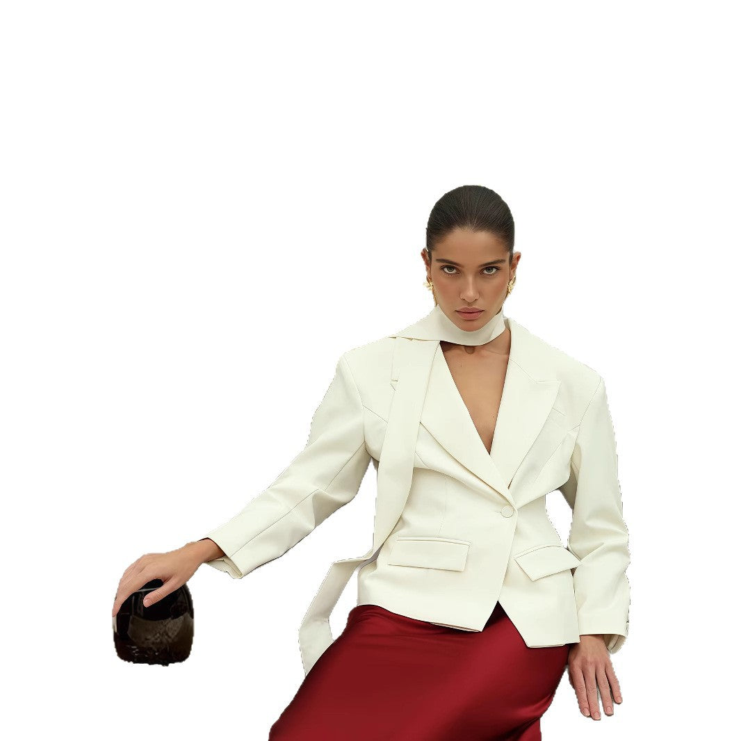 Women's Fashion Oversized Blazer Jacket with Unique Cut Ivyshape