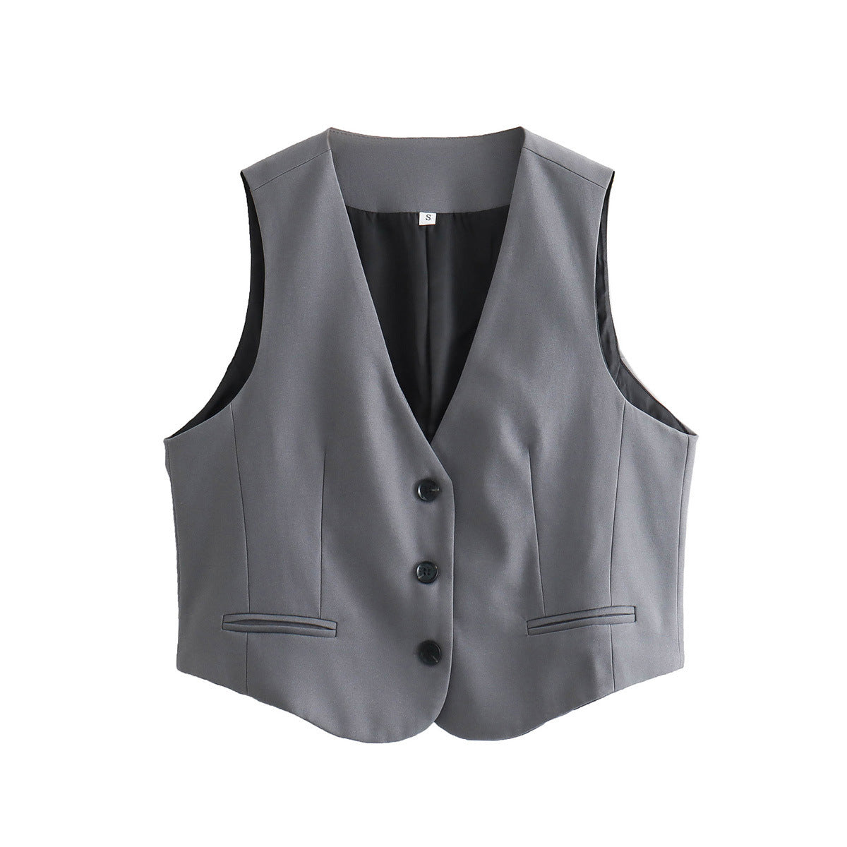 Women Elegant Tailored Waistcoat Ivyshape