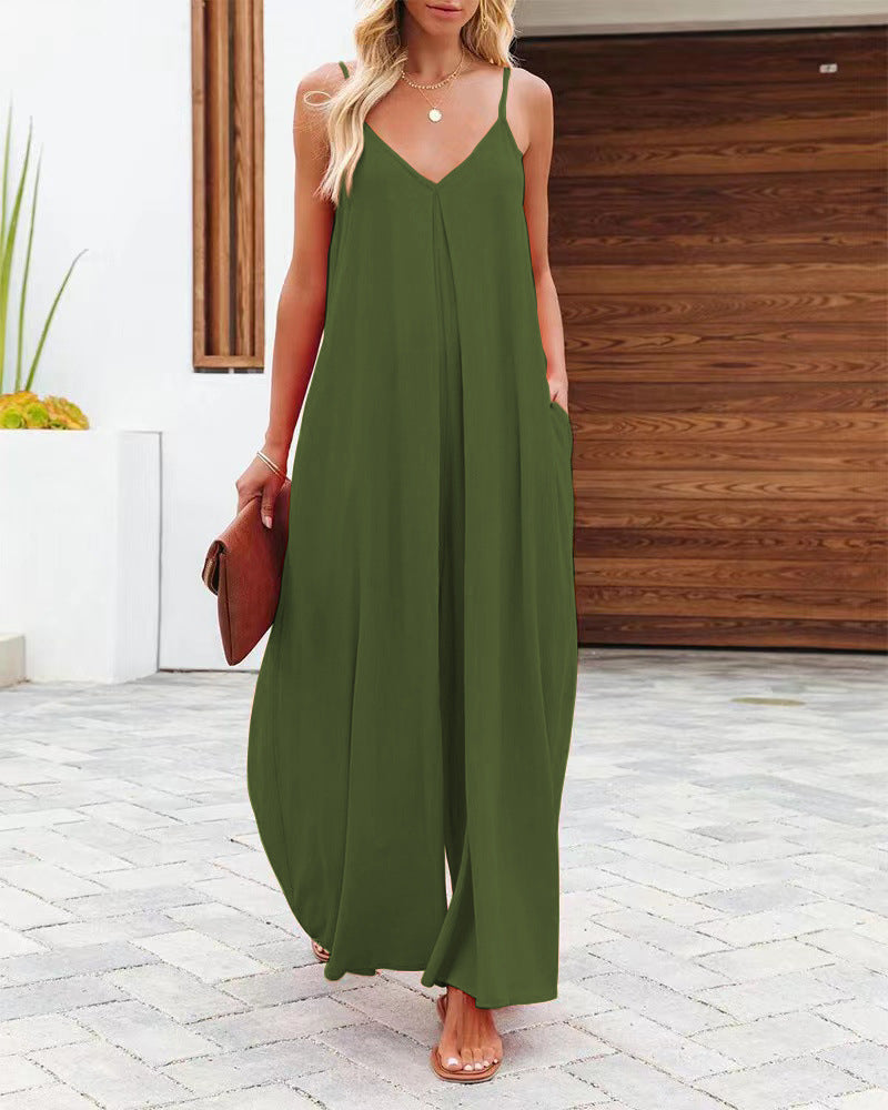 Ladies max dress with v-neck and flowy cut Ivyshape