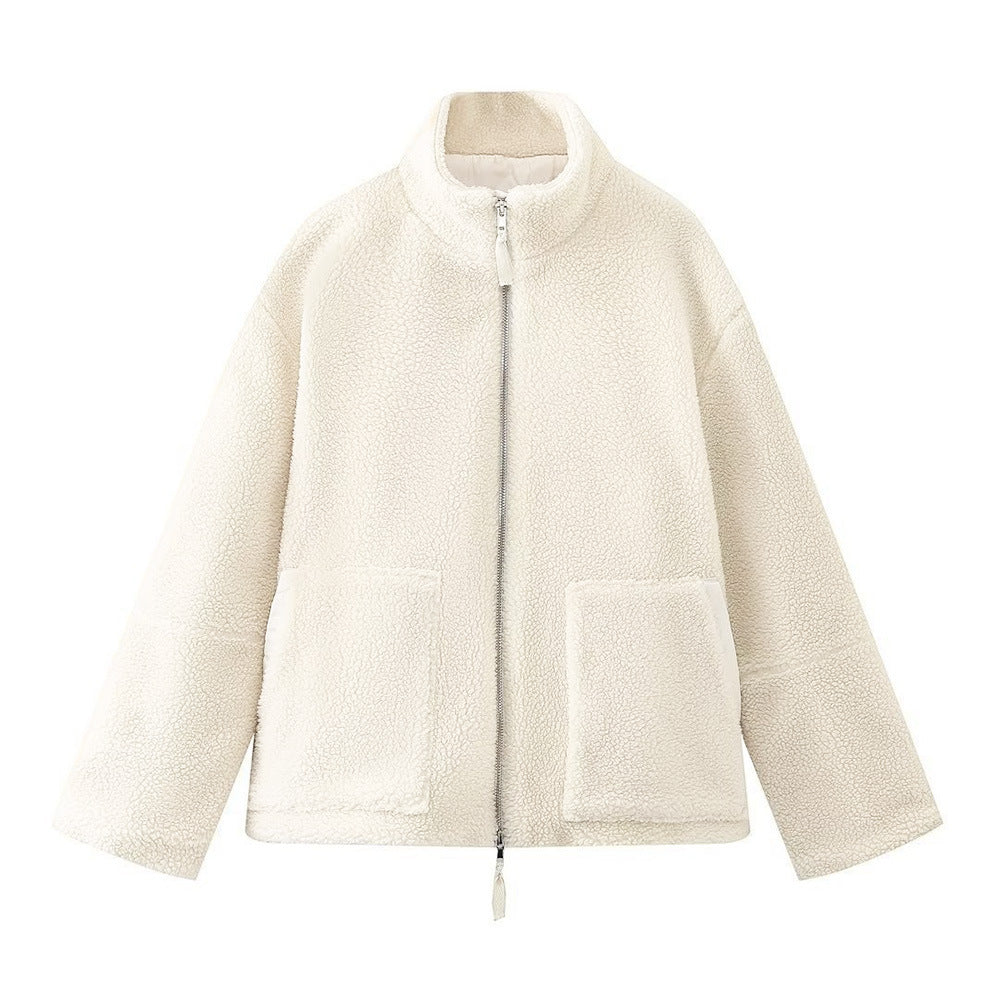 Women Oversized Fleece Jacket Ivyshape