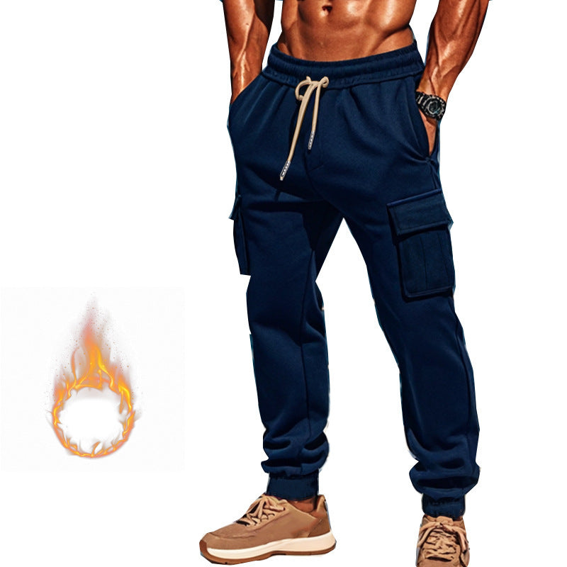 Men's cargo leisure pants with adjustable waistband and functional pockets Ivyshape