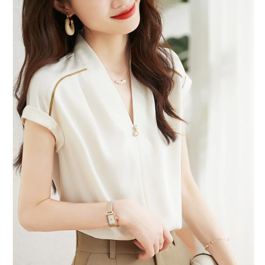 Timeless Sleeveless V-Neck Shirt for Women