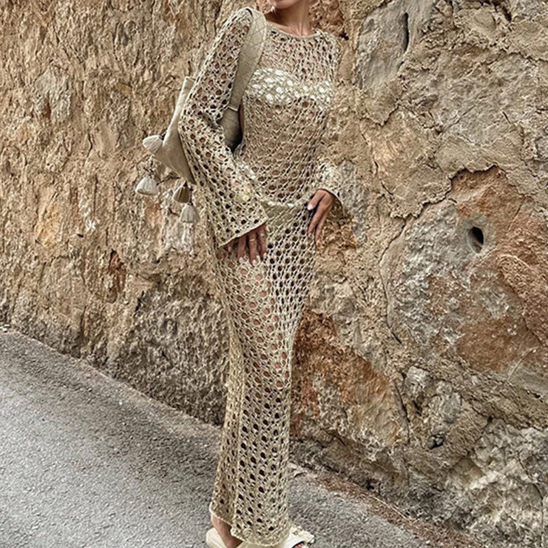 Women’s knitted dress in Boho style Ivyshape