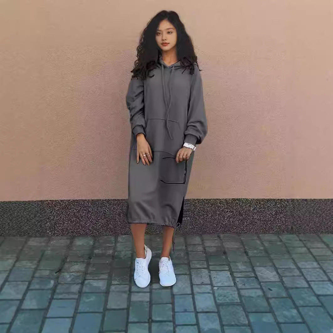 IvyShape | Comfortable Plus Size Long Hoodie