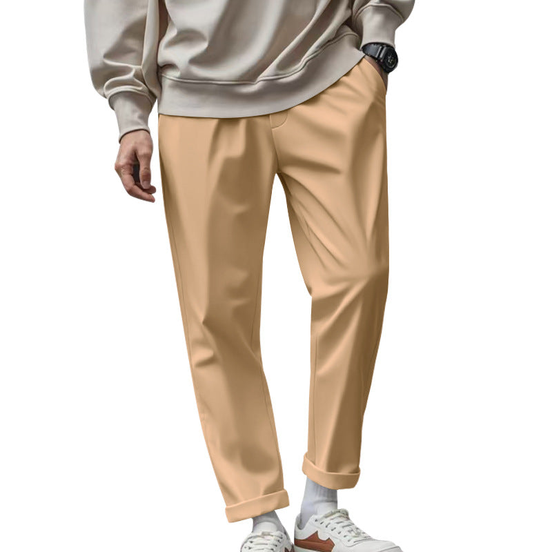 Men's elegant chinos with comfortable waistband and stylish cut Ivyshape