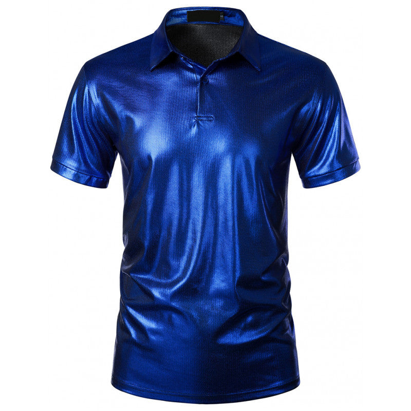 Men's Sport Polo Shirt with Shiny Surface and Breathable Functionality Ivyshape