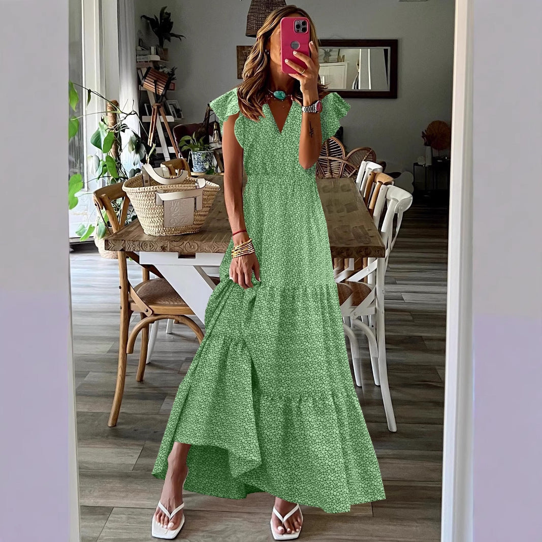 High-quality women's maxi dress with swaying skirt Ivyshape