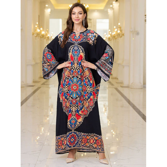 Women Exquisite Embroidered Kaftan Robe Ivyshape