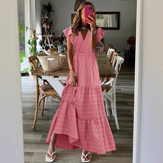 High-quality women's maxi dress with swaying skirt Ivyshape