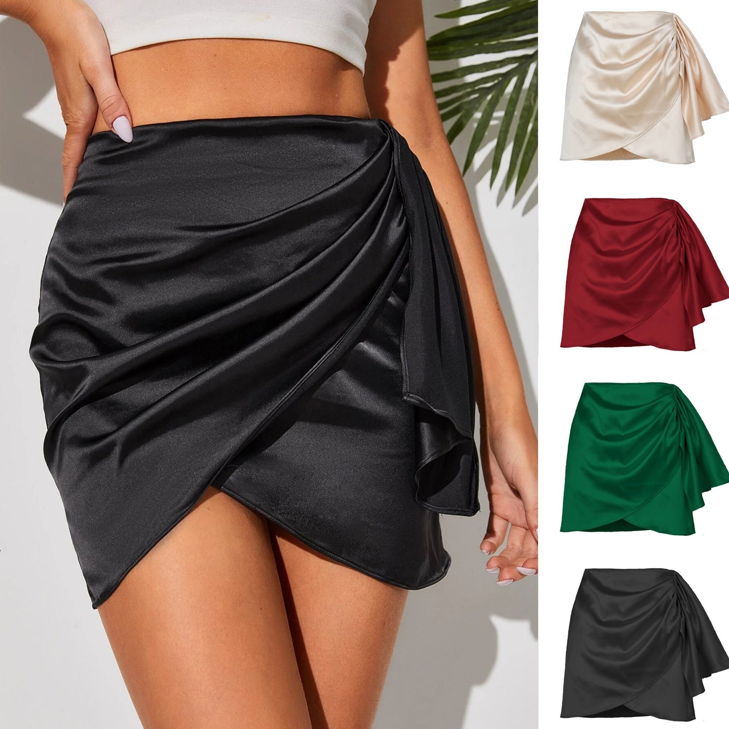 Ivyshape | Irregular Zipper Skirt for Women