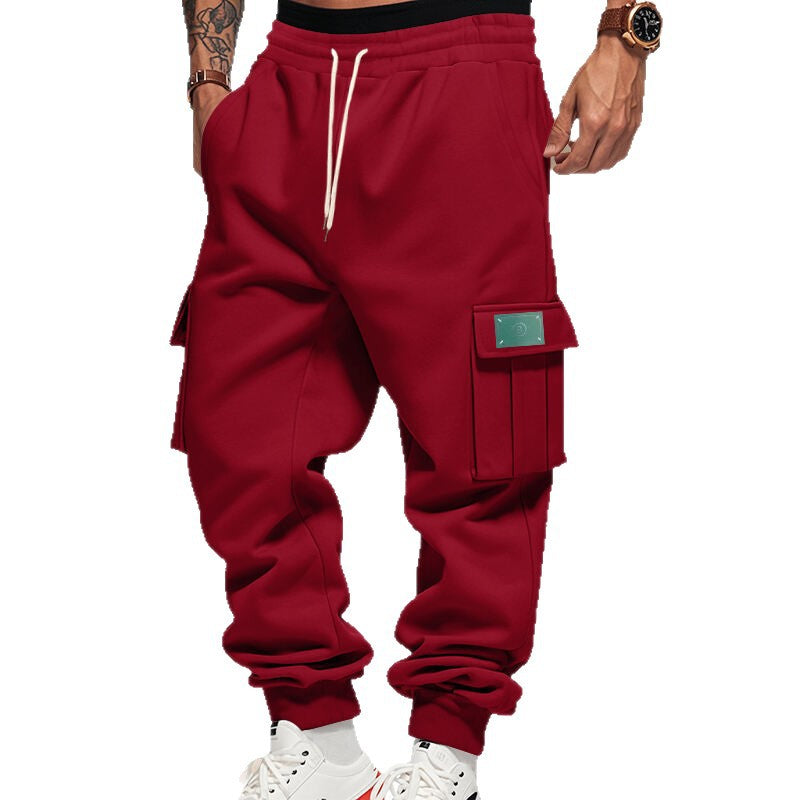 Men's Sporty Cargo Pants with Side Pockets Ivyshape