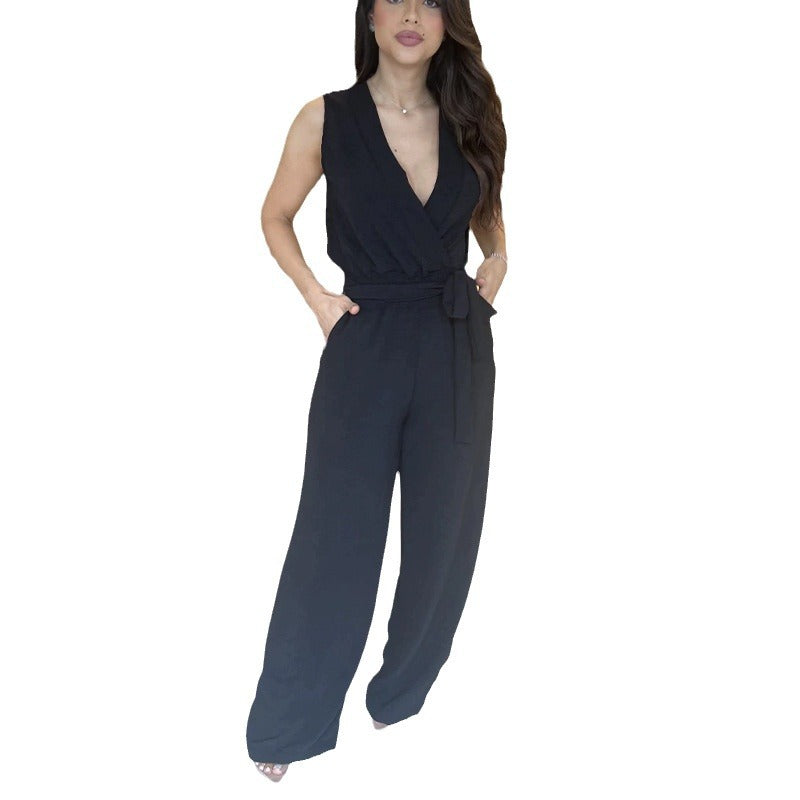 Women Elegant Wide Leg Jumpsuit Ivyshape