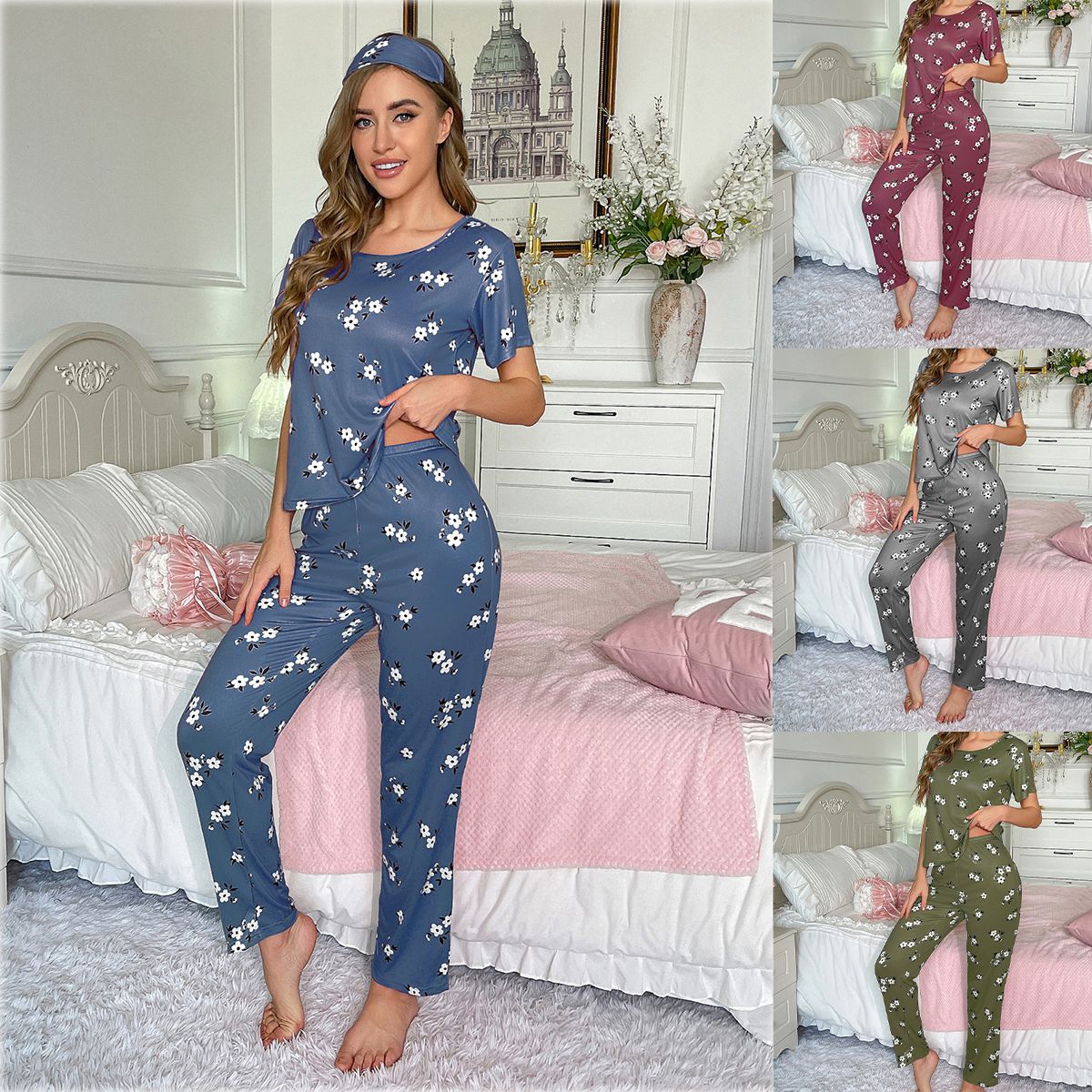 Women's Sleepwear Set with Floral Print and Comfortable Fit Ivyshape